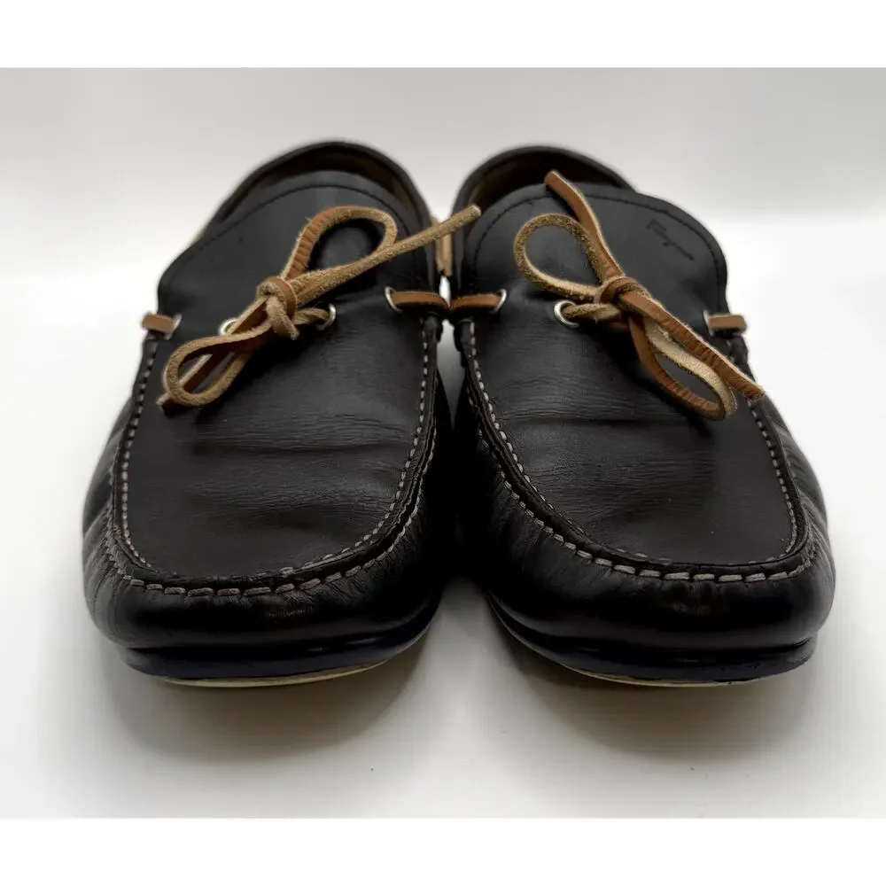 Salvatore Ferragamo Men's leather Loafer Dark Brown Size  9 1/2